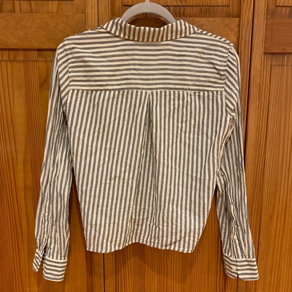 Madewell Front Tie Button-up Shirt - Picture 2 of 3